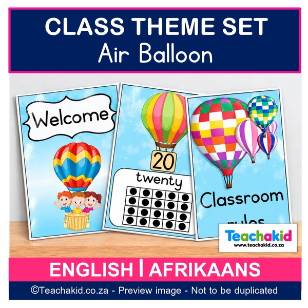 Air Balloon Class Theme Set (printed)