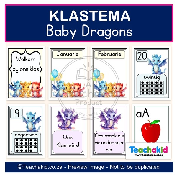 Baby Dragons Class Theme Set (printed) - Image 5