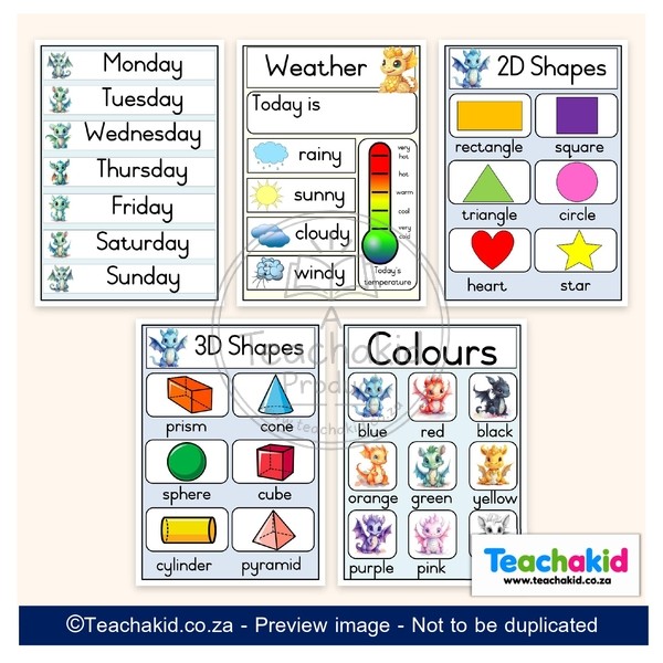 Baby Dragons Class Theme Set (printed) - Image 4