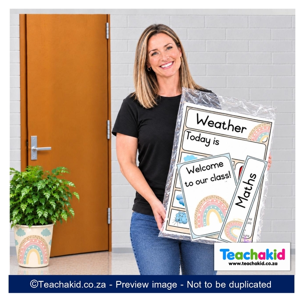 Boho Rainbow Class Theme Set (printed) - Image 2