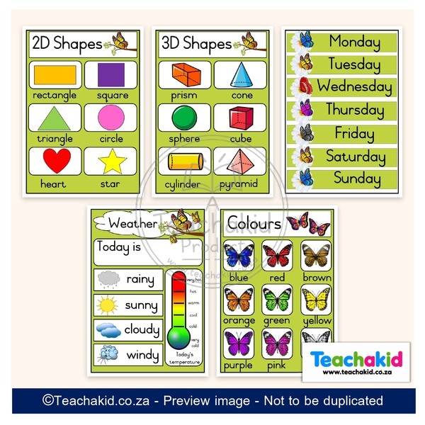 Butterfly Class Theme Set (printed) - Image 4