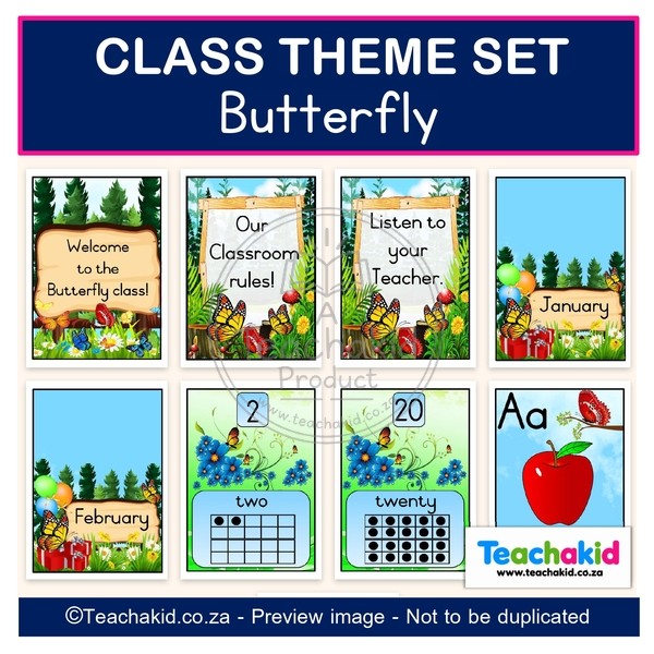 Butterfly Class Theme Set (printed) - Image 3