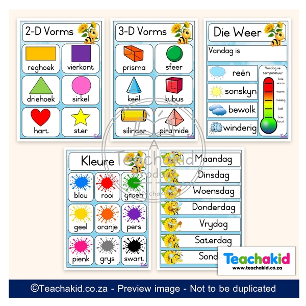 Sunflower and Bee Class Theme Set (printed) - Image 6