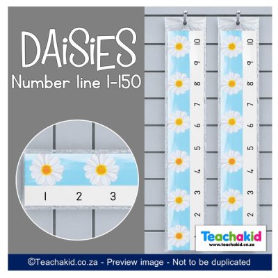 Daisy Wall Number line 1 to 150 (printed)