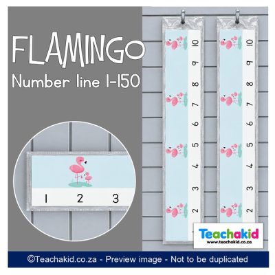 Flamingo Wall Number line 1 to 150 (printed)