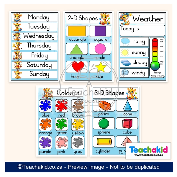 Giraffe Class Theme Set (printed) - Image 4