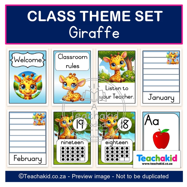 Giraffe Class Theme Set (printed) - Image 3