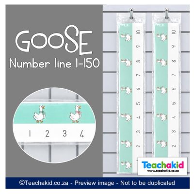 Goose Wall Number line 1 to 150 (printed)