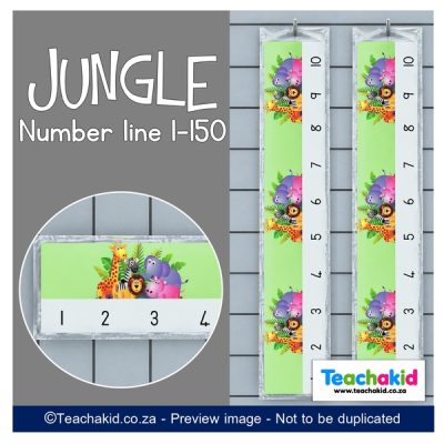 Jungle Wall Number line 1 to 150 (printed)