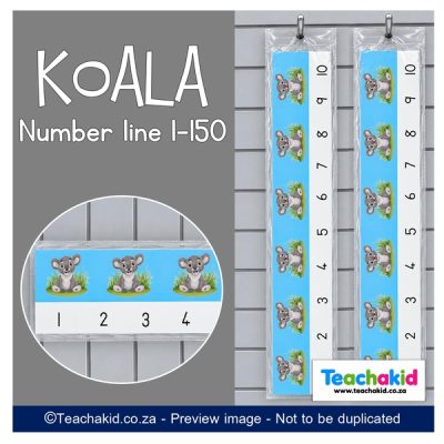 Koala Wall Number line 1 to 150 (printed)