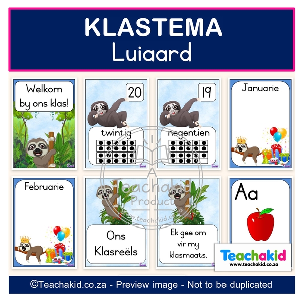 Sloth Class Theme Set (printed) - Image 5