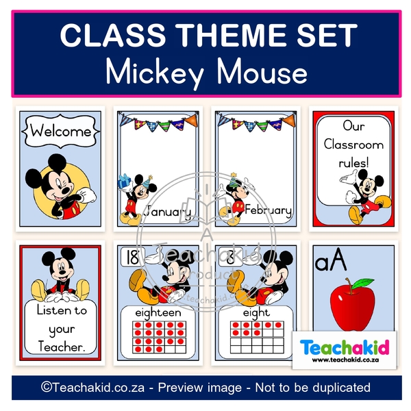 Mickey Mouse Class Theme Set (printed) - Image 3