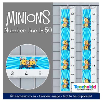 Minions Wall Number line 1 to 150 (printed)