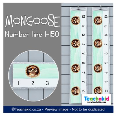 Mongoose Number line 1 to 150 (printed)