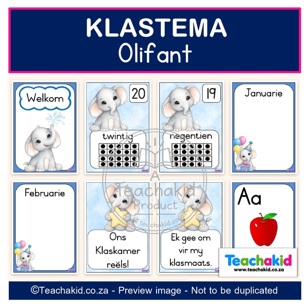 Elephant 02 Class Theme Set (printed) - Image 5