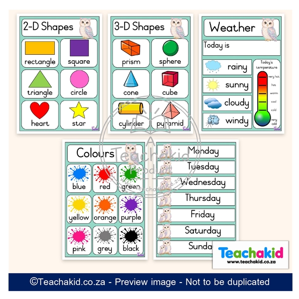 Owl Class Theme Set (printed) - Image 4