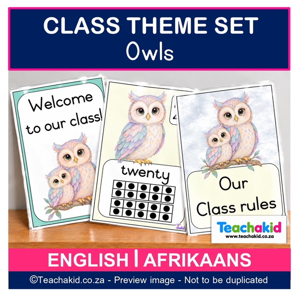 Owl Class Theme Set (printed)