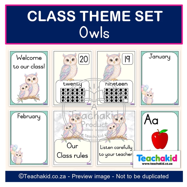 Owl Class Theme Set (printed) - Image 3