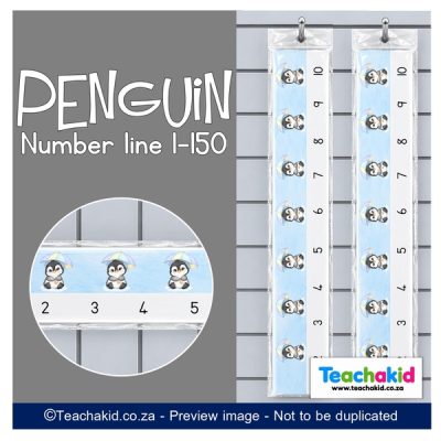 Penguin Wall Number line 1 to 150 (printed)