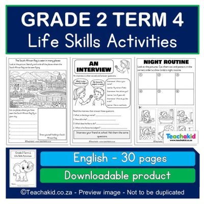 NEW! Grade 2 Term 4 Life Skills Activities (PDF)