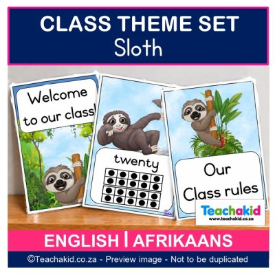 Sloth Class Theme Set (printed)