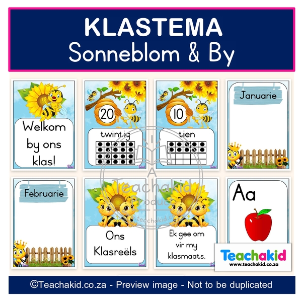 Sunflower and Bee Class Theme Set (printed) - Image 5