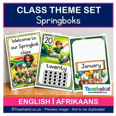 Springboks Class Theme Set (printed)