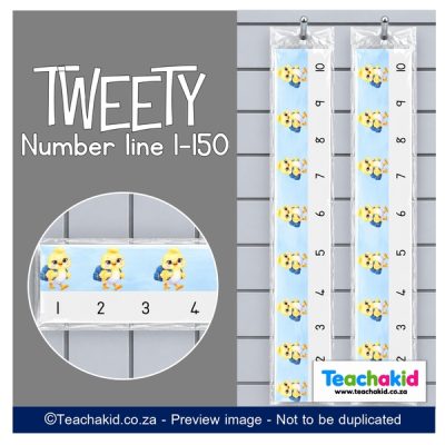 Tweety Wall Number line 1 to 150 (printed)
