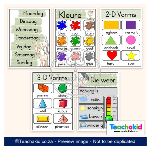Boho Woodlands Class Theme Set (printed) - Image 6