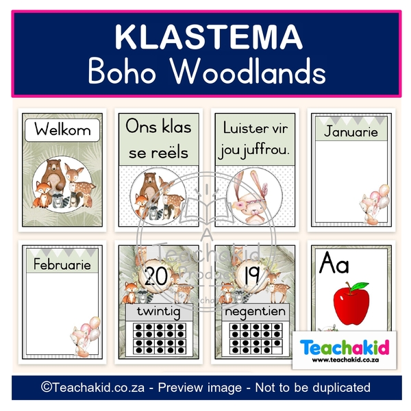 Boho Woodlands Class Theme Set (printed) - Image 5