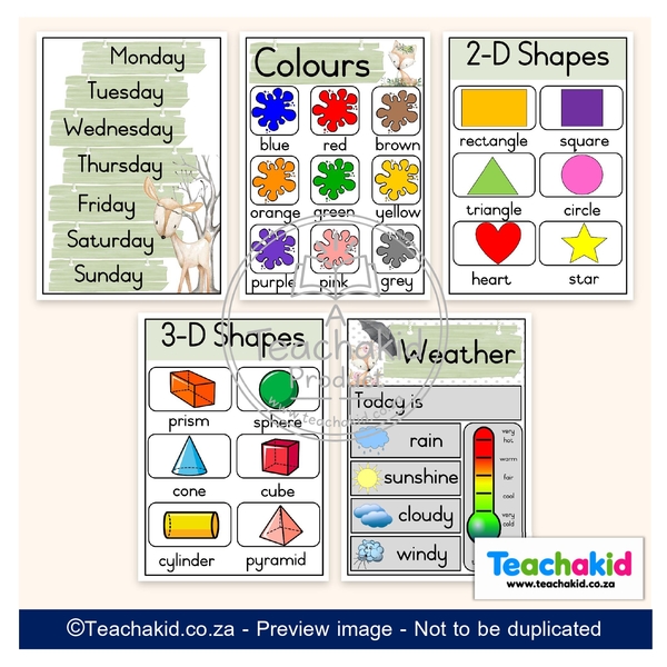 Boho Woodlands Class Theme Set (printed) - Image 4