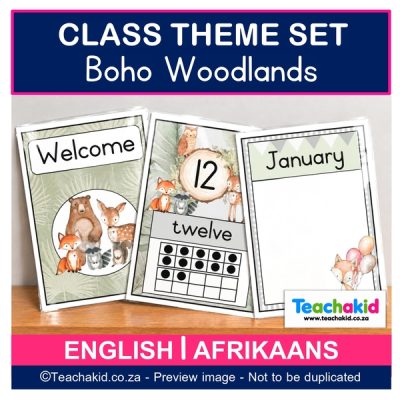Boho Woodlands Class Theme Set (printed)